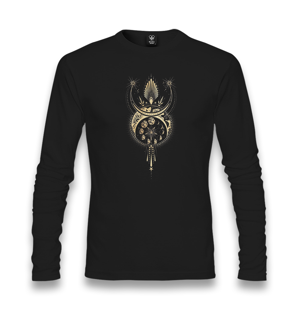 Moon Crown Unisex Black Longsleeve - Premium  from W.E.N.S. WIND - Just 7990! Shop now at W.E.N.S. WIND