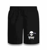 Alien Believe in Planets Black Shorts - Premium Shorts from W.E.N.S. WIND - Just 7990! Shop now at W.E.N.S. WIND