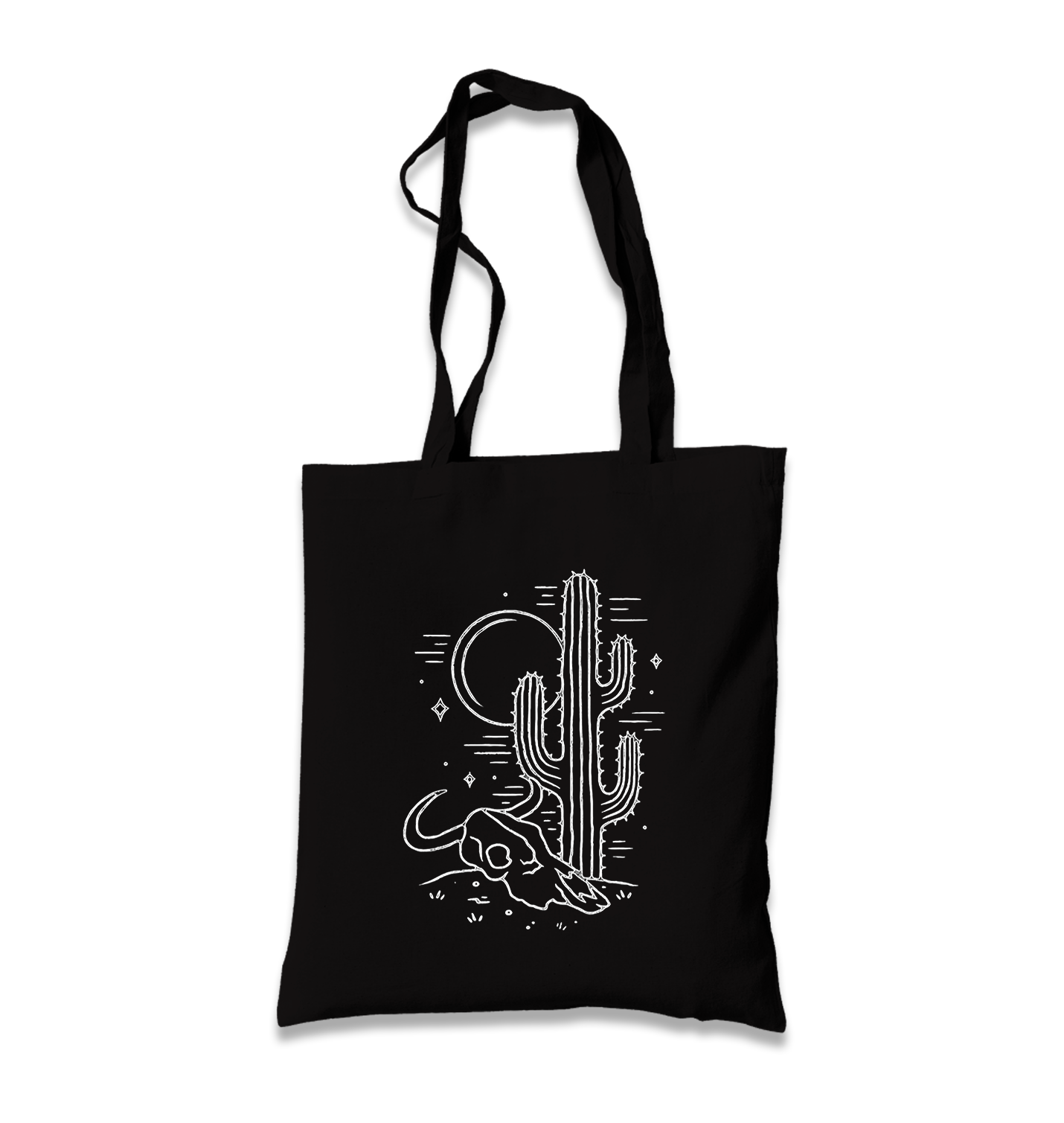 Cactus in the Desert Black Canvas Totebag - Premium  from W.E.N.S. WIND - Just 4990! Shop now at W.E.N.S. WIND