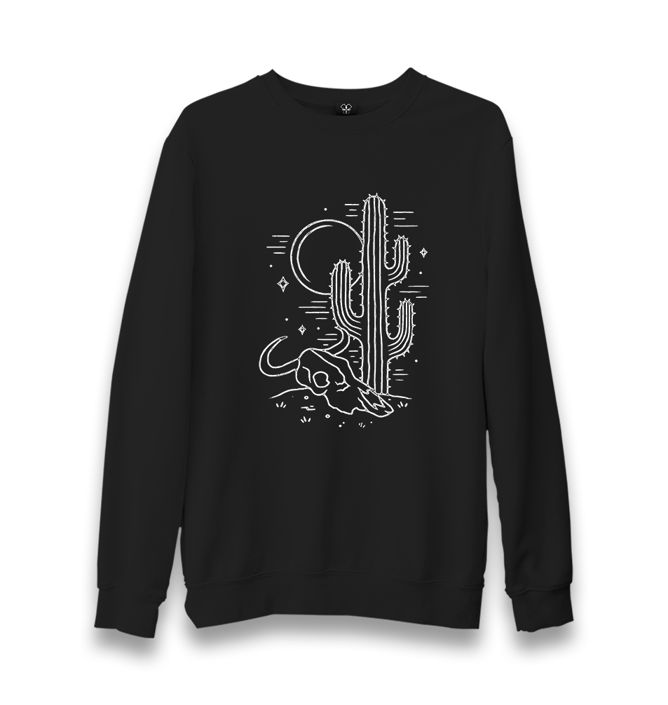 Cactus in the Desert Unisex Black Sweatshirt - Premium  from W.E.N.S. WIND - Just 10990! Shop now at W.E.N.S. WIND