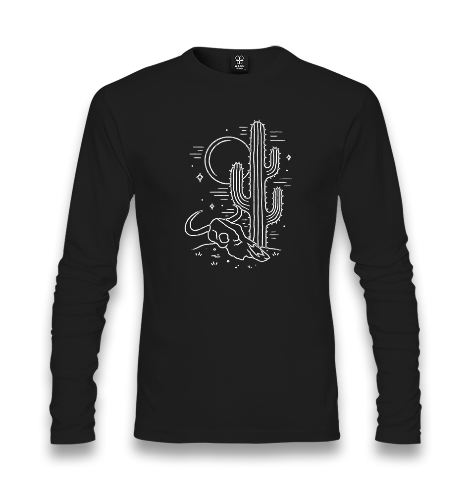 Cactus in the Desert Unisex Black Longsleeve - Premium  from W.E.N.S. WIND - Just 7990! Shop now at W.E.N.S. WIND