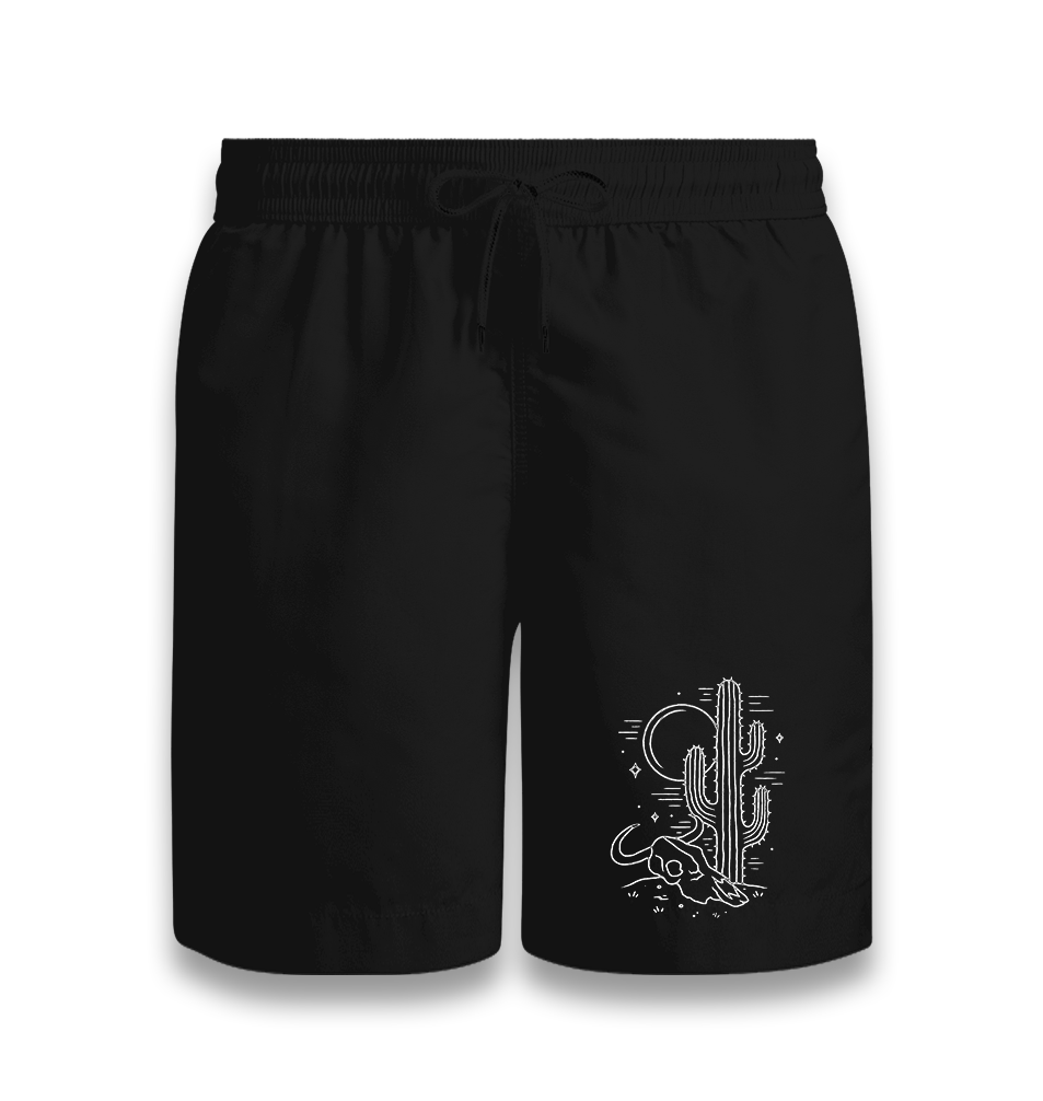 Cactus in the Desert Black Shorts - Premium  from W.E.N.S. WIND - Just 7990! Shop now at W.E.N.S. WIND