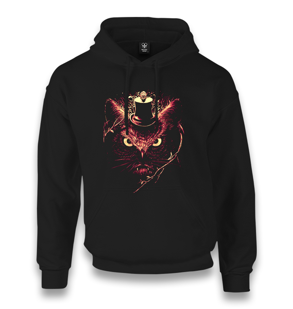 Owl IV Unisex Black Hoodie - Premium  from W.E.N.S. WIND - Just 11990! Shop now at W.E.N.S. WIND