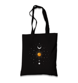 Sun Moon and Stars Black Canvas Totebag - Premium  from W.E.N.S. WIND - Just 4990! Shop now at W.E.N.S. WIND