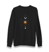 Sun, Moon and Stars Unisex Black Sweatshirt - Premium  from W.E.N.S. WIND - Just 10990! Shop now at W.E.N.S. WIND