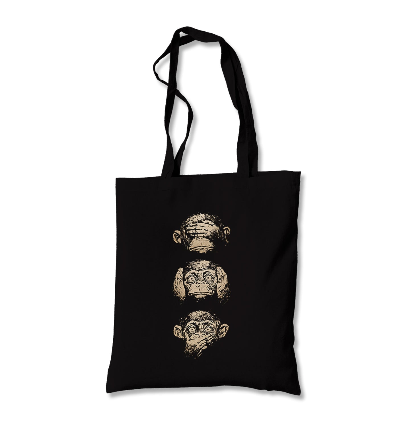 Three Monkeys - See No Evil, Hear No Evil, Speak No Evil Canvas Totebag - Premium  from Wenswind - Just 4990! Shop now at W.E.N.S. WIND