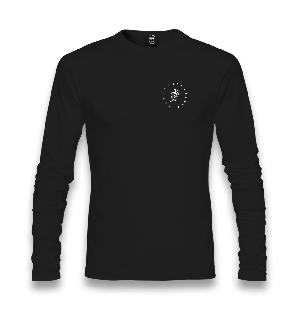 Flower Shining Unisex Black Longsleeve - Premium  from W.E.N.S. WIND - Just 7990! Shop now at W.E.N.S. WIND