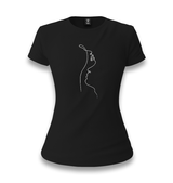 Couple line art Women's Black T-shirt - Premium  from W.E.N.S. WIND - Just 6490! Shop now at W.E.N.S. WIND