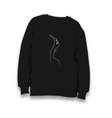 Couple line art Kid's Black Sweatshirt - Premium  from W.E.N.S. WIND - Just 7990! Shop now at W.E.N.S. WIND