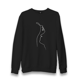 Couple line art Unisex Black Sweatshirt - Premium  from W.E.N.S. WIND - Just 10990! Shop now at W.E.N.S. WIND