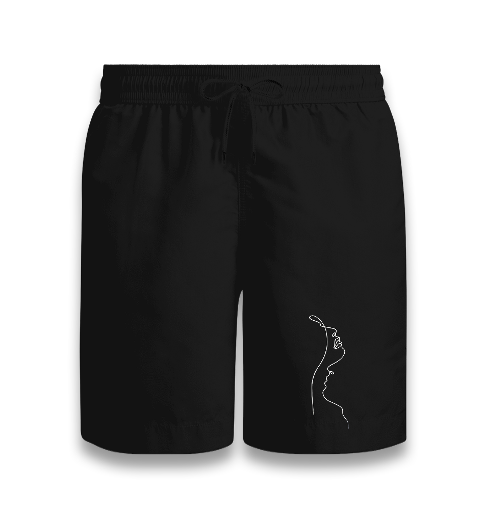 Couple line art Black Shorts - Premium  from W.E.N.S. WIND - Just 7990! Shop now at W.E.N.S. WIND