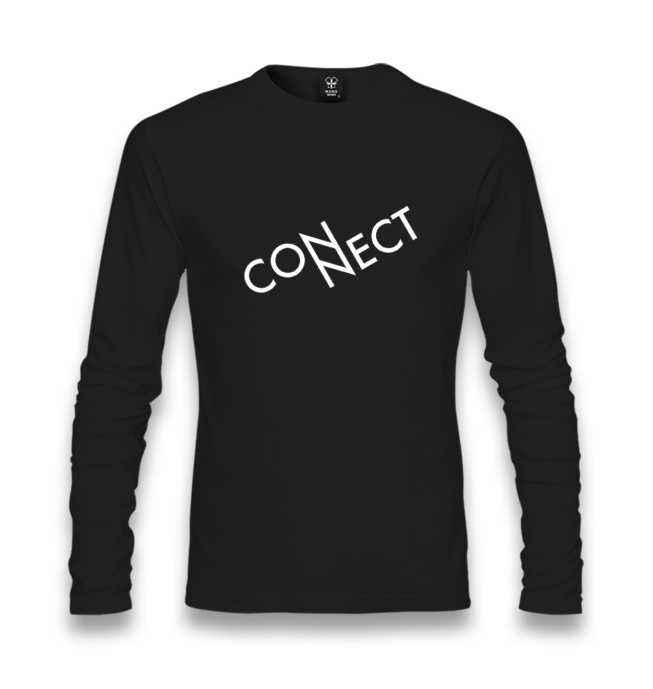 Connect with N Unisex Black Longsleeve - Premium  from W.E.N.S. WIND - Just 7990! Shop now at W.E.N.S. WIND
