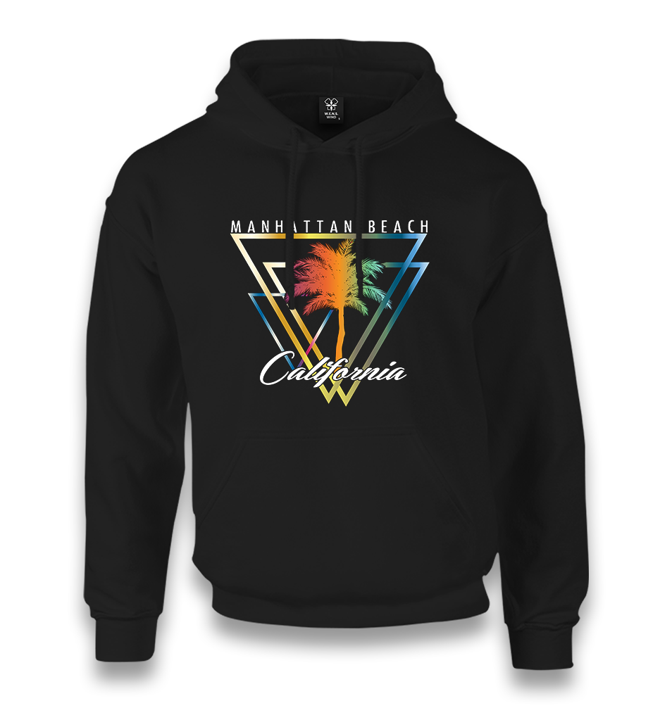 California Beach Unisex Black Hoodie - Premium  from W.E.N.S. WIND - Just 11990! Shop now at W.E.N.S. WIND