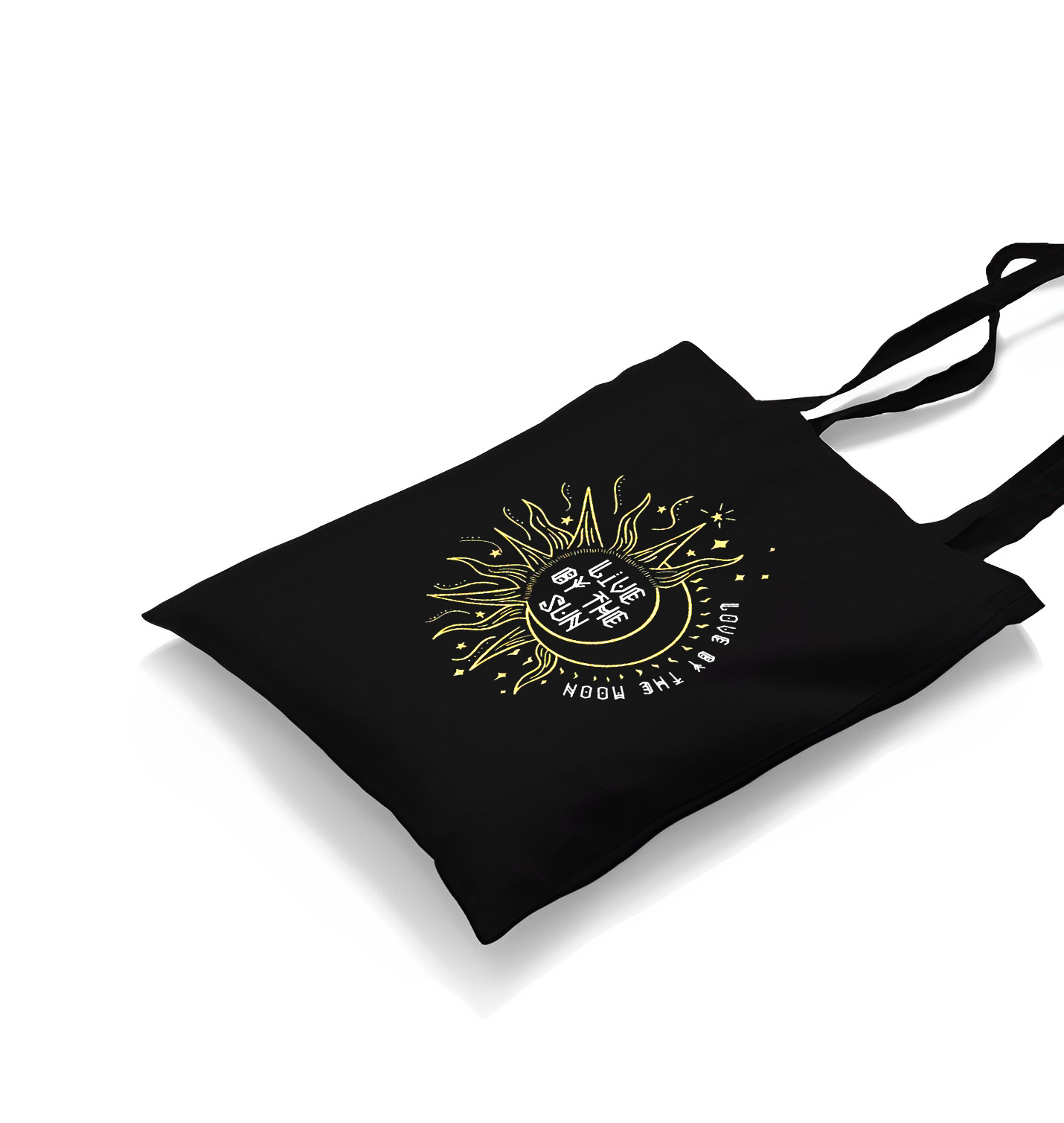 Live by the Sun  Black Canvas Totebag - Premium  from W.E.N.S. WIND - Just 4990! Shop now at W.E.N.S. WIND