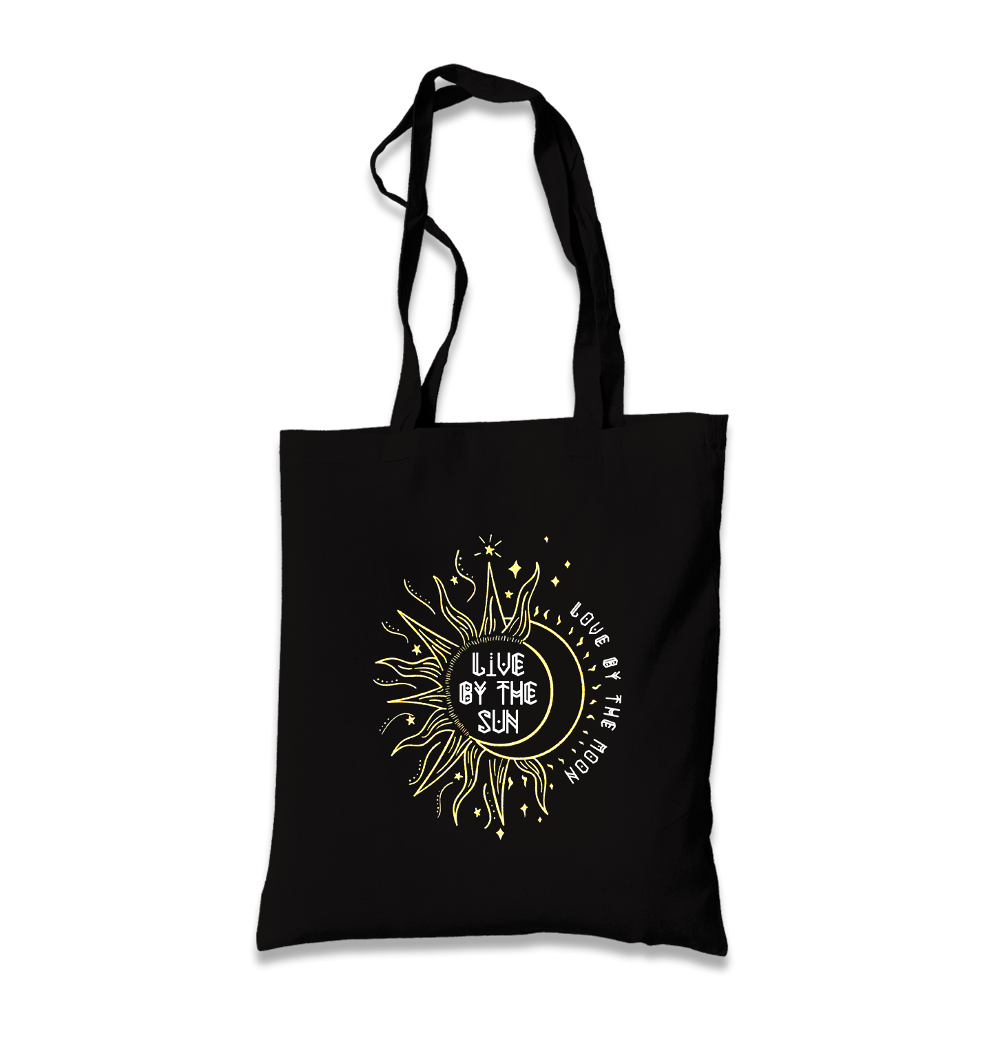 Live by the Sun  Black Canvas Totebag - Premium  from W.E.N.S. WIND - Just 4990! Shop now at W.E.N.S. WIND