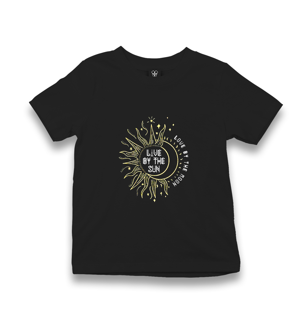 Live by the Sun Kid's Black T-shirt - Premium  from W.E.N.S. WIND - Just 5990! Shop now at W.E.N.S. WIND