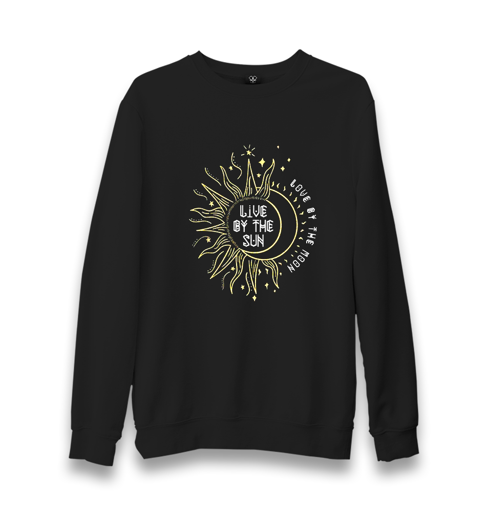 Live by the Sun Unisex Black Sweatshirt - Premium  from W.E.N.S. WIND - Just 10990! Shop now at W.E.N.S. WIND