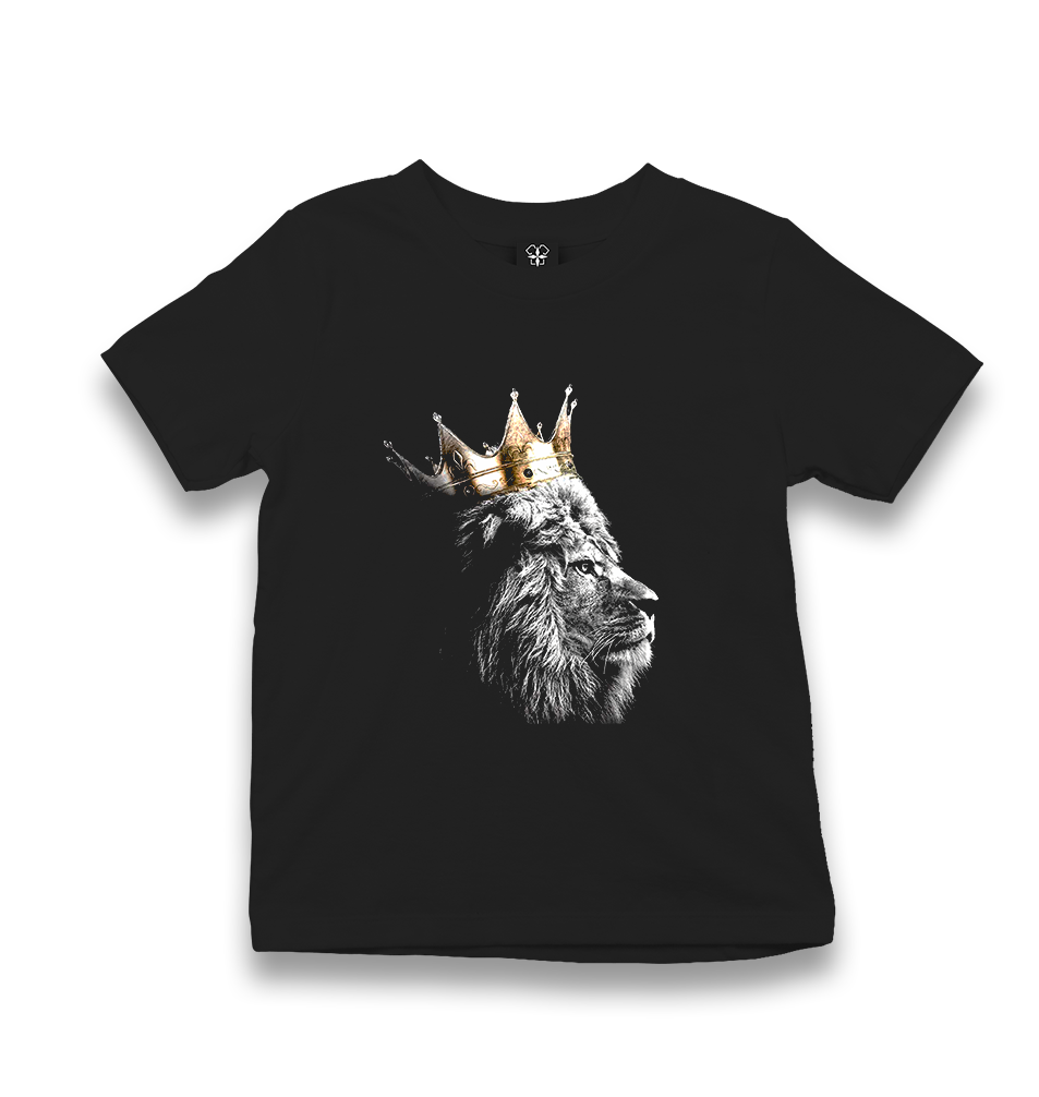 Lion-King Crown Kid's Black T-shirt - Premium  from W.E.N.S. WIND - Just 5990! Shop now at W.E.N.S. WIND