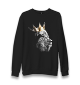 Lion-King Crown Unisex Black Sweatshirt - Premium  from W.E.N.S. WIND - Just 10990! Shop now at W.E.N.S. WIND