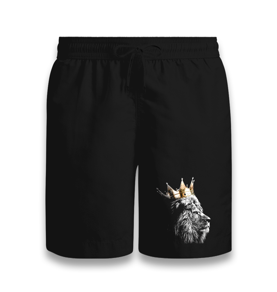 Lion-King Crown Black Shorts - Premium  from W.E.N.S. WIND - Just 7990! Shop now at W.E.N.S. WIND