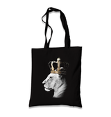 Lion - Queen Crown Black Canvas Totebag - Premium  from W.E.N.S. WIND - Just 4990! Shop now at W.E.N.S. WIND