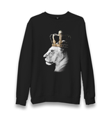 Lion-Queen Crown Unisex Black Sweatshirt - Premium  from W.E.N.S. WIND - Just 10990! Shop now at W.E.N.S. WIND