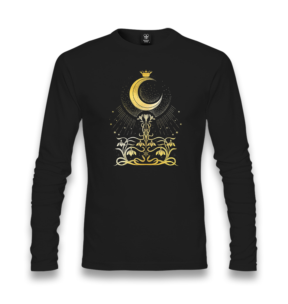 Queen Moon Unisex Black Longsleeve - Premium  from W.E.N.S. WIND - Just 7990! Shop now at W.E.N.S. WIND