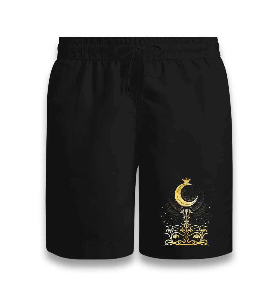 Queen Moon Black Shorts - Premium  from W.E.N.S. WIND - Just 7990! Shop now at W.E.N.S. WIND