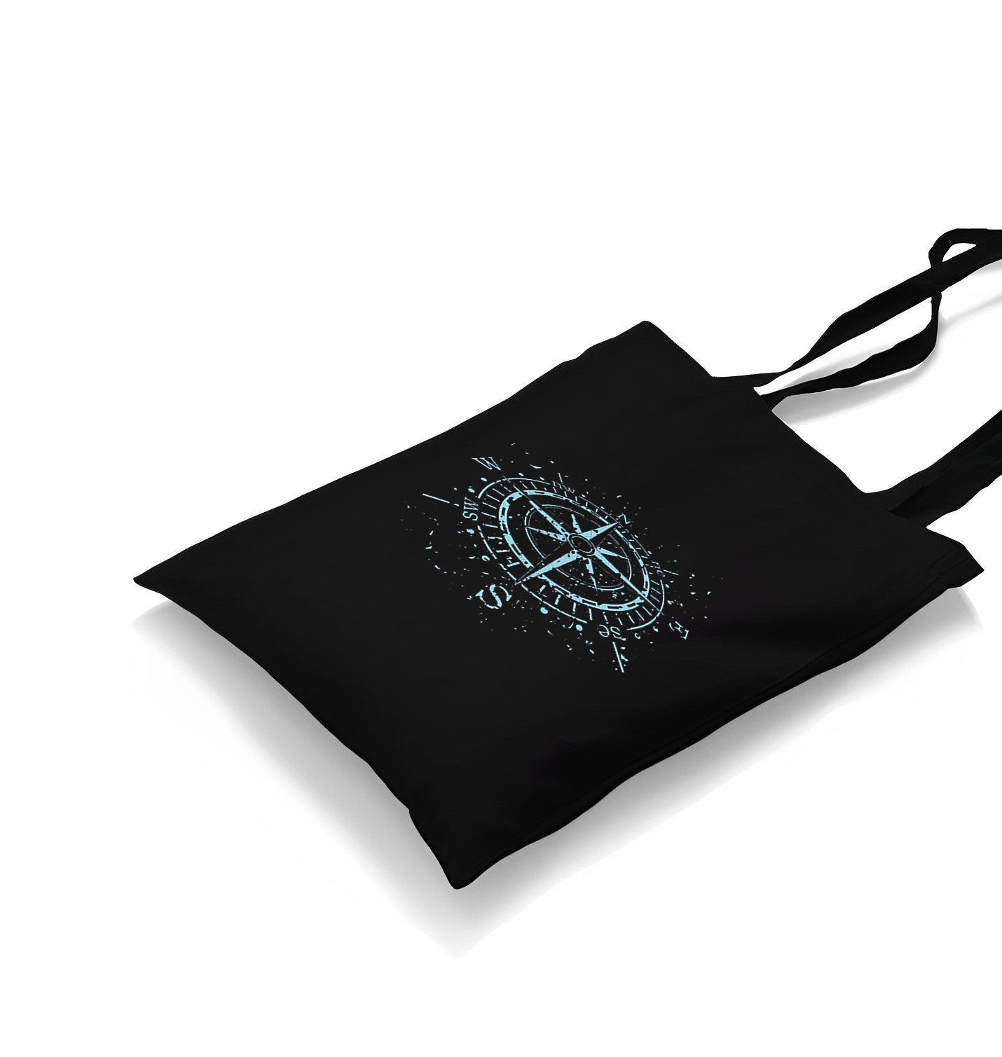 Compass Black Canvas Totebag - Premium  from Wenswind - Just 4990! Shop now at W.E.N.S. WIND