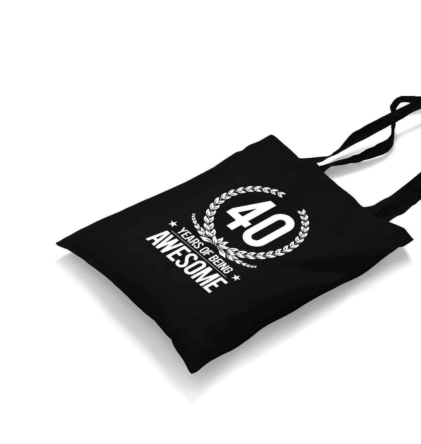 Awesome 40 Years Black Canvas Totebag - Premium  from W.E.N.S. WIND - Just 4990! Shop now at W.E.N.S. WIND