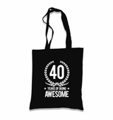 Awesome 40 Years Black Canvas Totebag - Premium  from W.E.N.S. WIND - Just 4990! Shop now at W.E.N.S. WIND