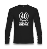 Awesome 40 Years Unisex Black Longsleeve - Premium  from W.E.N.S. WIND - Just 7990! Shop now at W.E.N.S. WIND