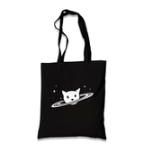 Saturn - Cat Black Canvas Totebag - Premium  from W.E.N.S. WIND - Just 4990! Shop now at W.E.N.S. WIND