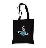 Alone On The Saturn Canvas Totebag - Premium  from Wenswind - Just 4990! Shop now at W.E.N.S. WIND