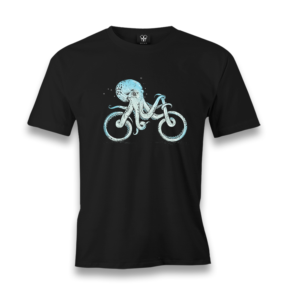 Octopus Bicycle Men's Black Tshirt - Premium  from W.E.N.S. WIND - Just 6490! Shop now at W.E.N.S. WIND