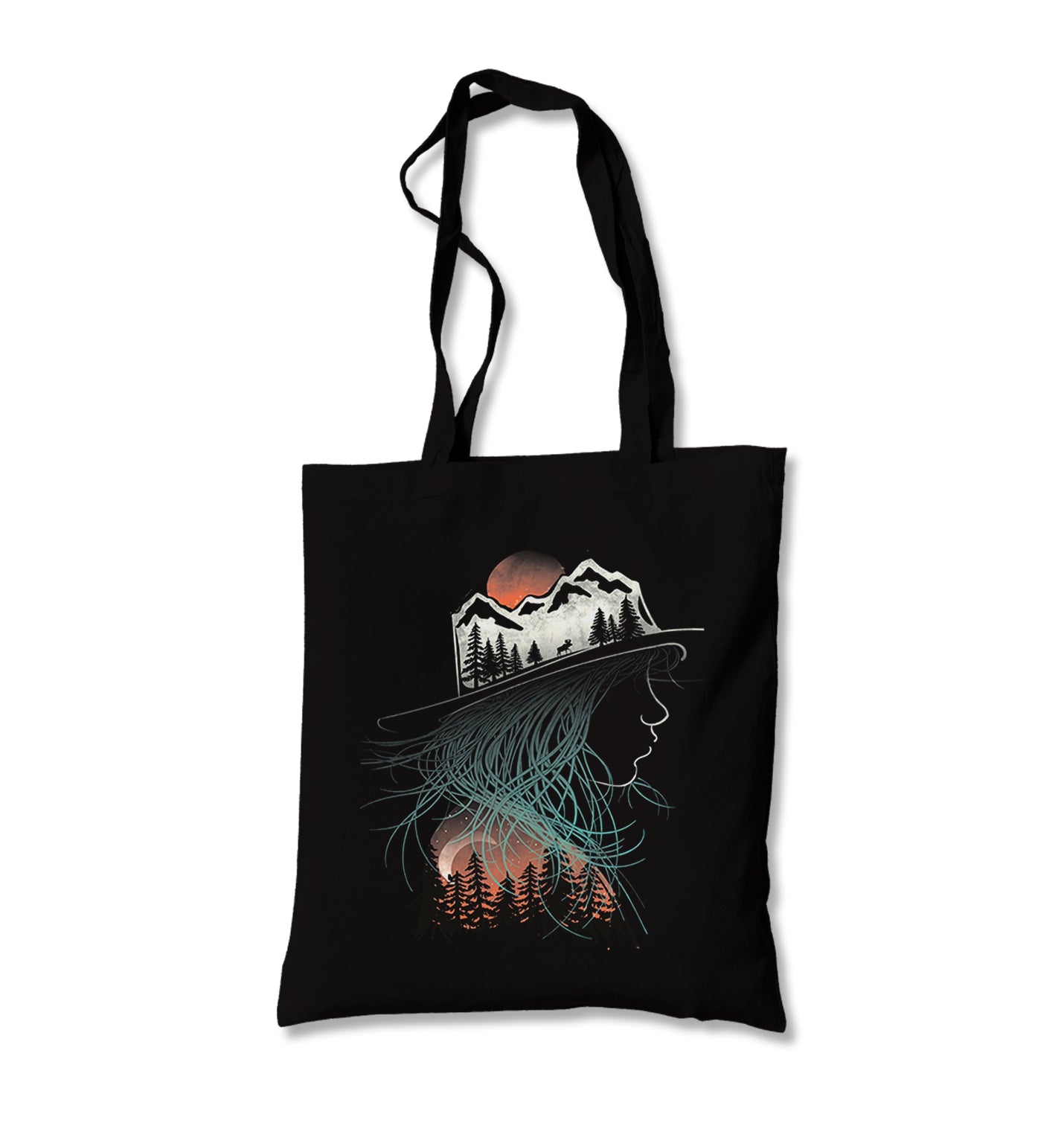 Nature Adventure Camp Silhouette Canvas Totebag - Premium  from Wenswind - Just 4990! Shop now at W.E.N.S. WIND