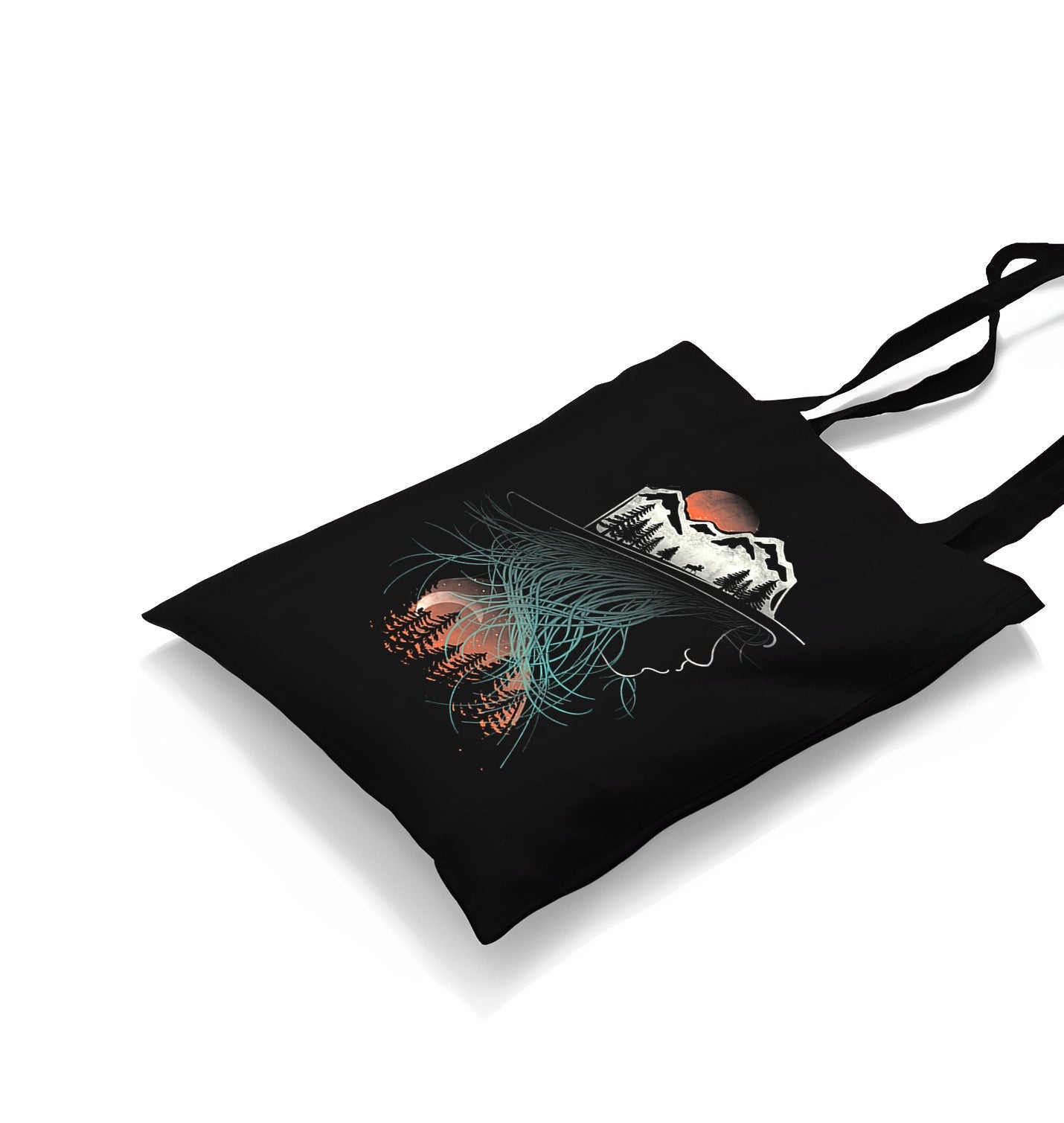 Nature Adventure Camp Silhouette Canvas Totebag - Premium  from Wenswind - Just 4990! Shop now at W.E.N.S. WIND