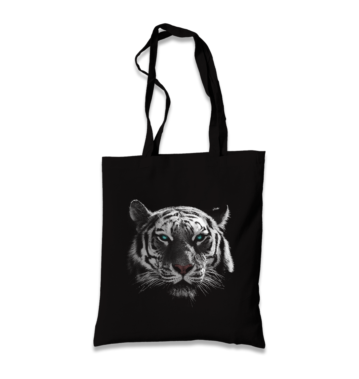 Tiger Pixel Black Canvas Totebag - Premium  from W.E.N.S. WIND - Just 4990! Shop now at W.E.N.S. WIND