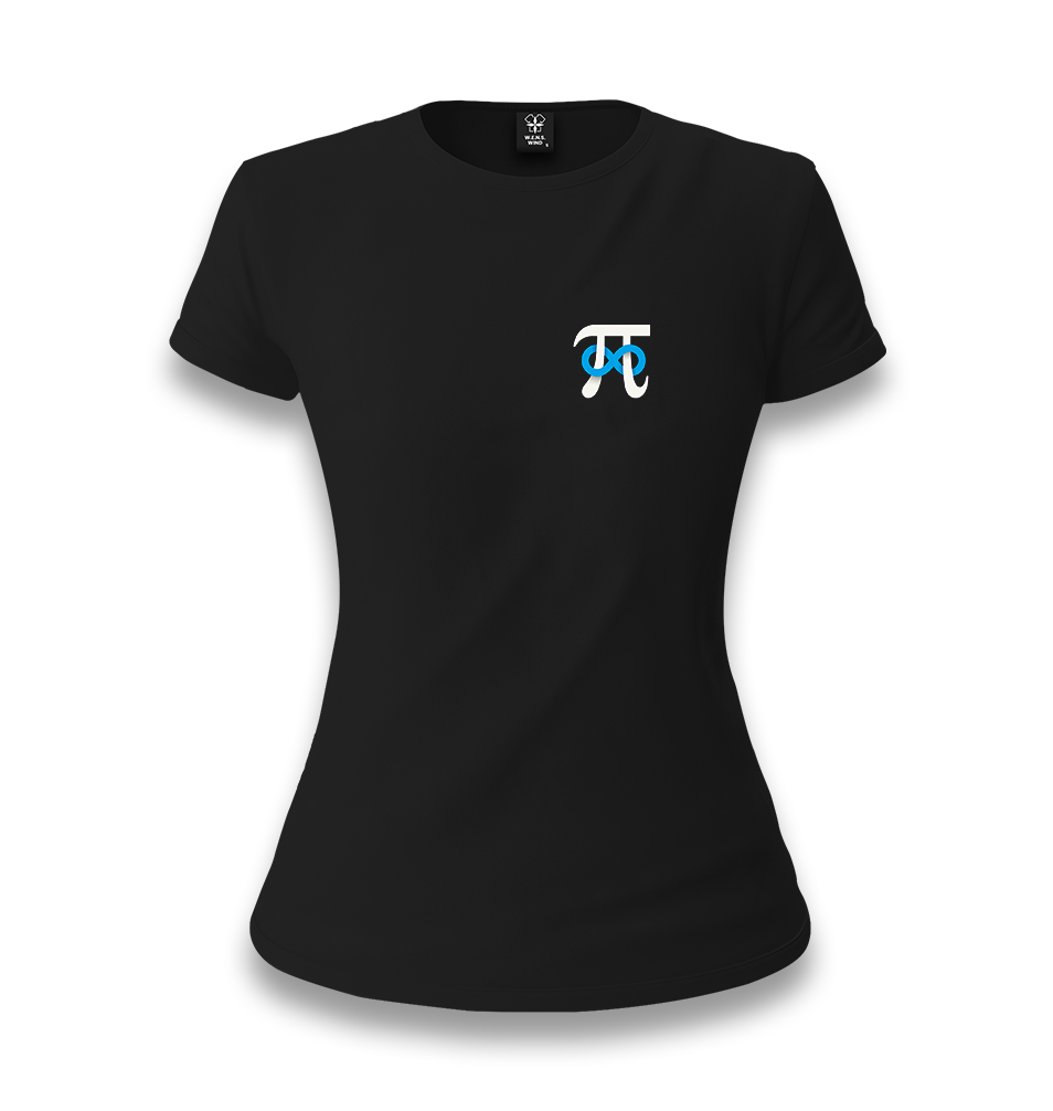 Infinitive Pi Women's Black T-shirt - Premium  from W.E.N.S. WIND - Just 6490! Shop now at W.E.N.S. WIND