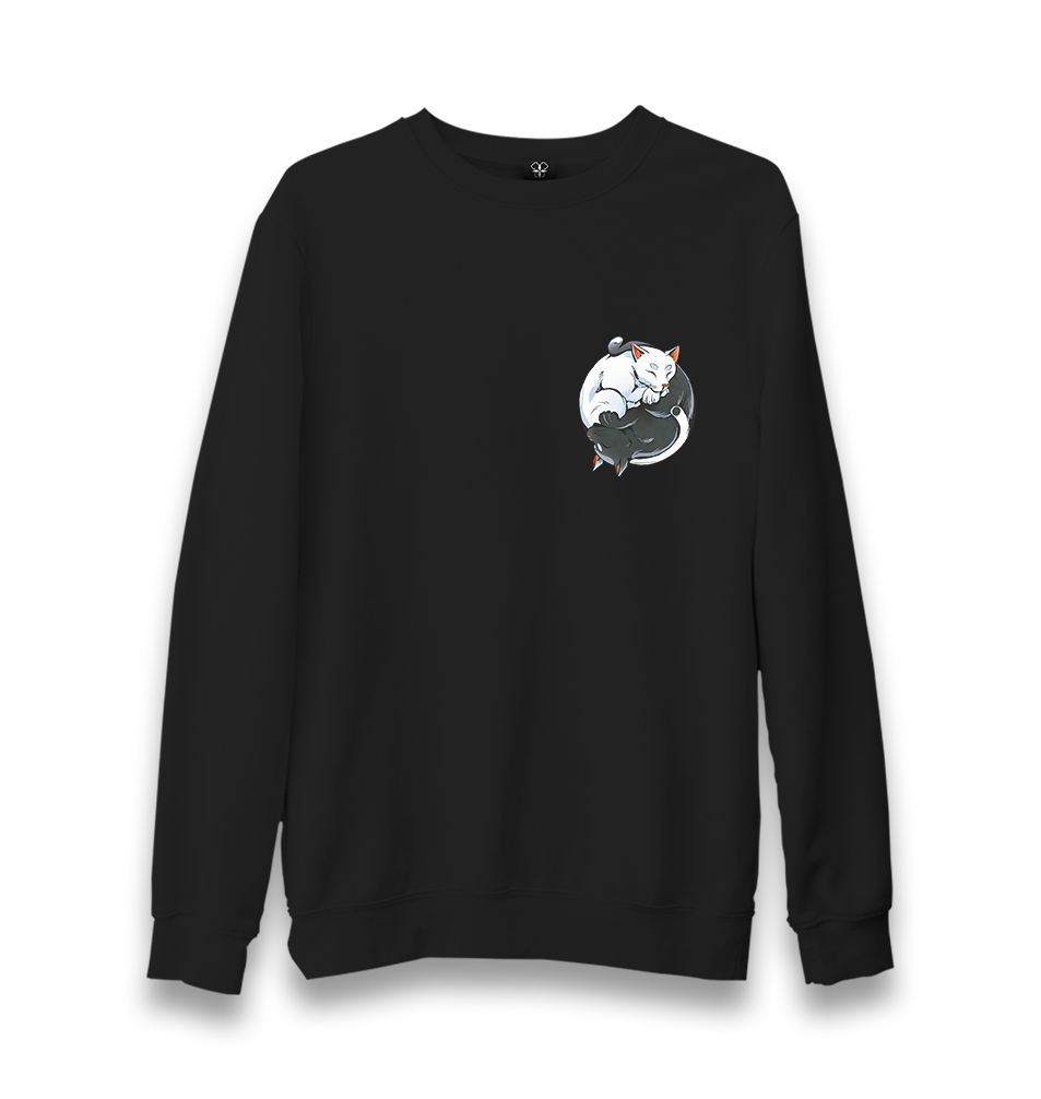 Yin Yang Cats - Logo Unisex Black Sweatshirt - Premium  from W.E.N.S. WIND - Just 10990! Shop now at W.E.N.S. WIND