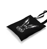 Realistic Rabbit Black Canvas Totebag - Premium  from W.E.N.S. WIND - Just 4990! Shop now at W.E.N.S. WIND