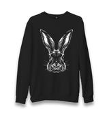 Realistic Rabbit Unisex Black Sweatshirt - Premium  from W.E.N.S. WIND - Just 10990! Shop now at W.E.N.S. WIND