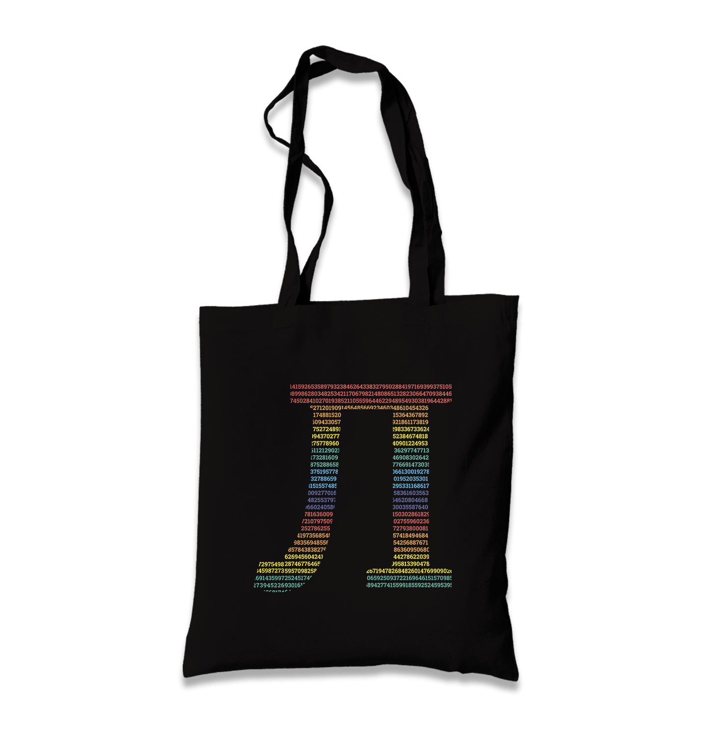 Mathmatics - Pi XV Black Canvas Totebag - Premium  from W.E.N.S. WIND - Just 4990! Shop now at W.E.N.S. WIND