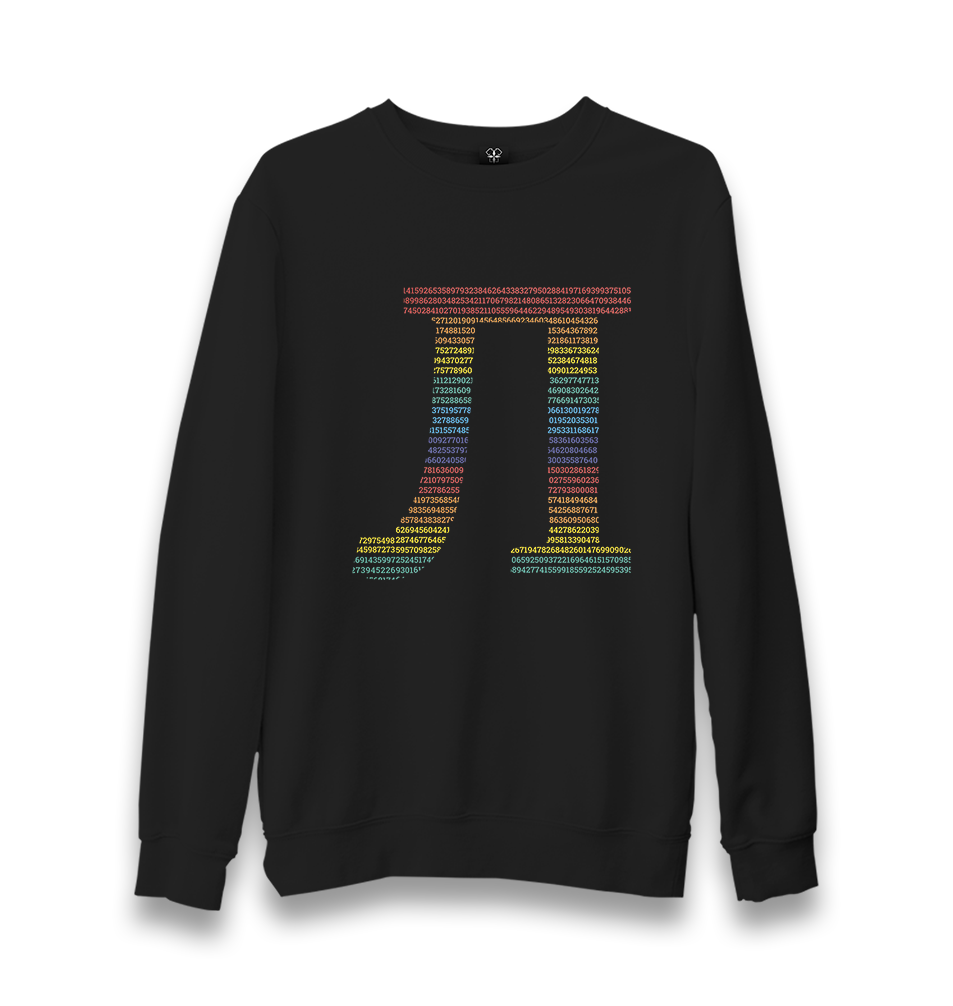 Mathmatics- Pi XV Unisex Black Sweatshirt - Premium  from W.E.N.S. WIND - Just 10990! Shop now at W.E.N.S. WIND