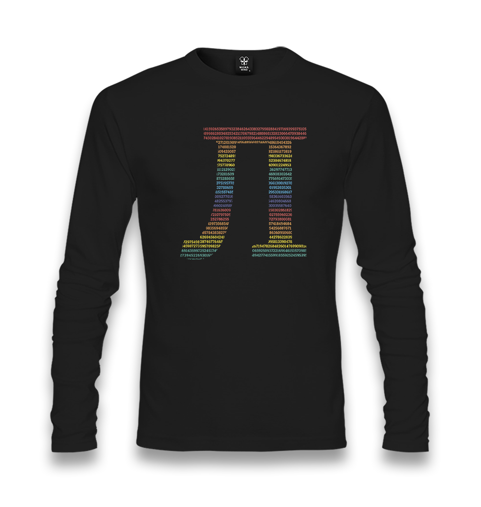 Mathmatics- Pi XV Unisex Black Longsleeve - Premium  from W.E.N.S. WIND - Just 7990! Shop now at W.E.N.S. WIND