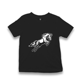 Horse - Show Jumping Kid's Black T-shirt - Premium  from W.E.N.S. WIND - Just 5990! Shop now at W.E.N.S. WIND