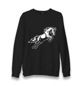 Horse - Show Jumping Unisex Black Sweatshirt - Premium  from W.E.N.S. WIND - Just 10990! Shop now at W.E.N.S. WIND