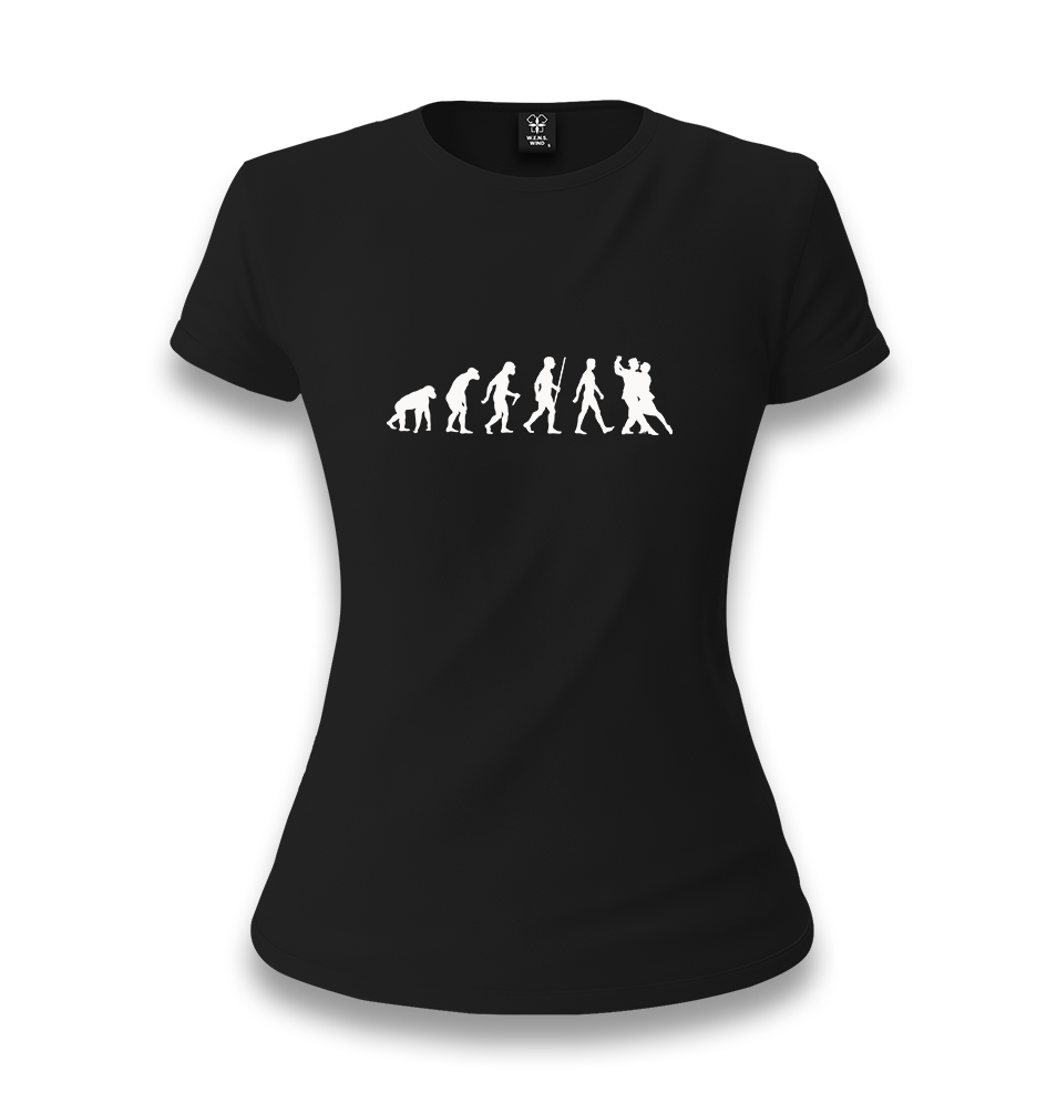 Evolution of Dance-Tango Women's Black T-shirt - Premium  from W.E.N.S. WIND - Just 6490! Shop now at W.E.N.S. WIND