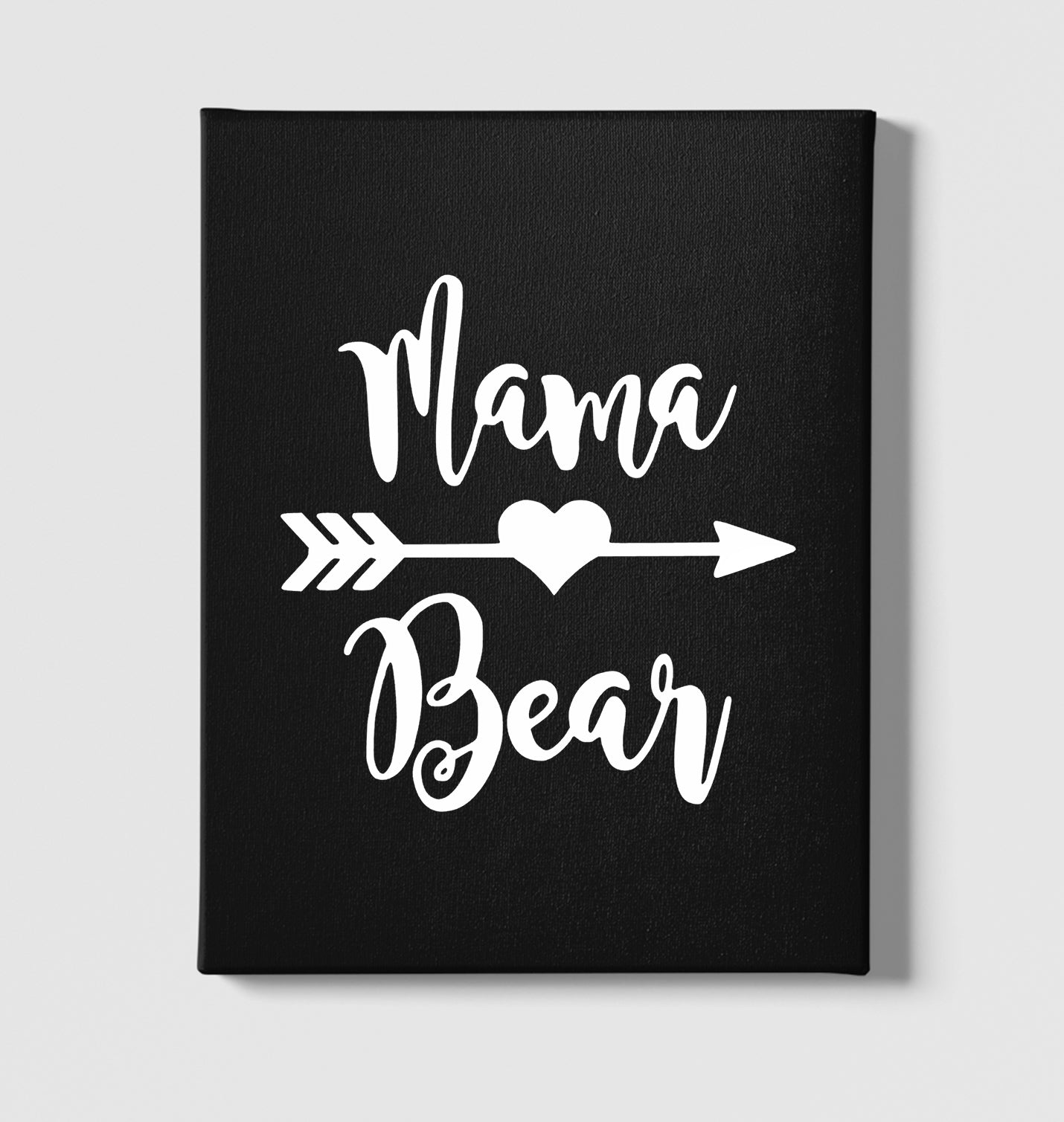 Mama Bear Black Canvas Wall Art 35x40cm - Premium  from W.E.N.S. WIND - Just 7990! Shop now at W.E.N.S. WIND