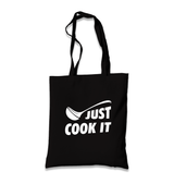 Just Cook It Black Canvas Totebag - Premium  from W.E.N.S. WIND - Just 4990! Shop now at W.E.N.S. WIND